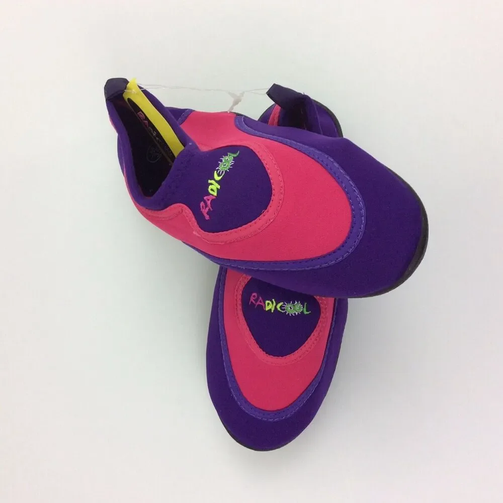 Kids Radicool Water Shoes Size 2 Aqua SocksPurple Pink